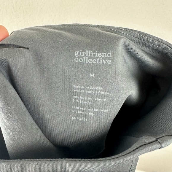 Girlfriend Collective Gray Cropped Atgletic Athleisure Leggings Size Medium - Picture 3 of 5